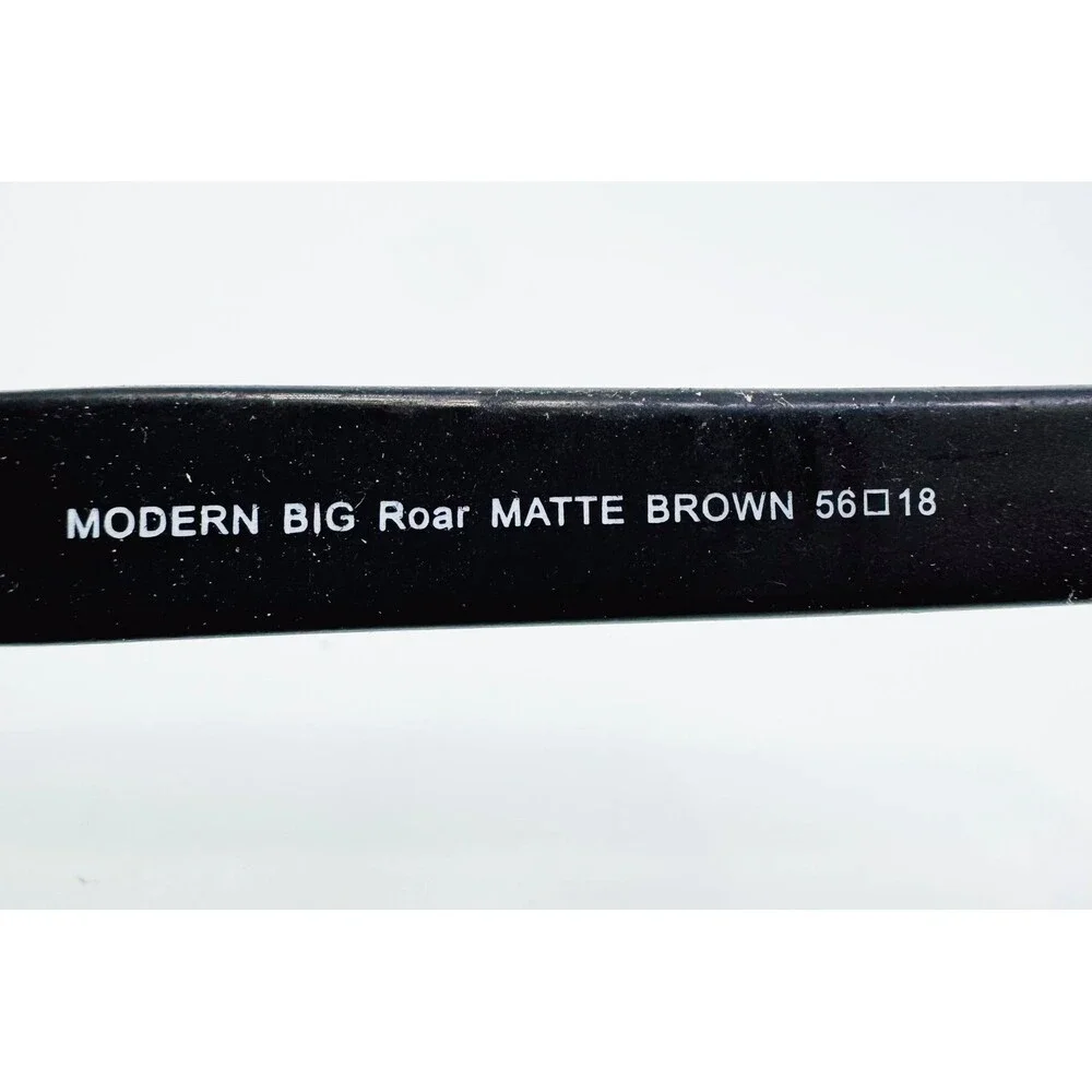 BMEC Big Roar Eyeglasses Mens Matte Brown Half Rim Rectangular 56-18-140